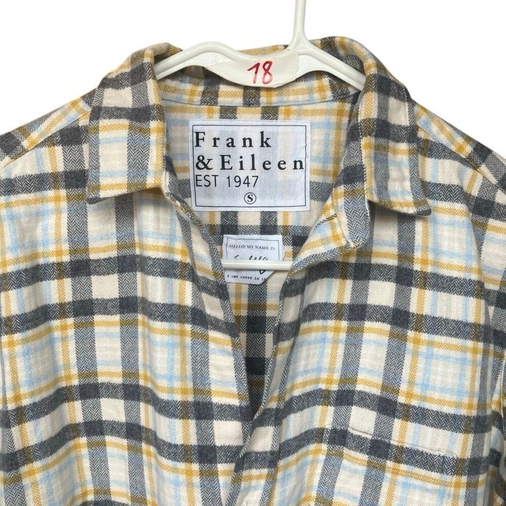 Frank & Eileen Plaid Pocket Flannel 100% Cotton Womens Small #780 - Picture 4 of 11